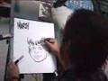 Drawing Caricatures at the Mall