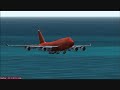 FS2004 - Princess Juliana Airport - Boeing 747 landing