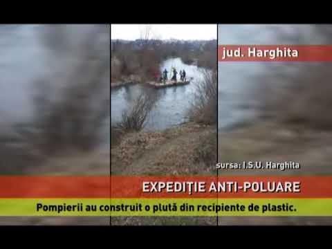 Expediție anti-poluare a pompierilor harghiteni