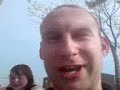 me, claire, danny and monty on a pedal bike thing going round pontins at masters in line dragonfest 3.
