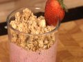 Fresh Berry & Honey Yogurt Smoothie with Granola