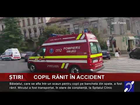 Copilaș rănit în accident