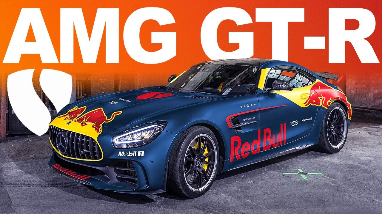 SALOMONDRIN REDBULL RACING MERCEDES AMG GT-R, AVENTADOR COMES IN FOR HELP.
