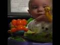 Lathan Licks His Toys