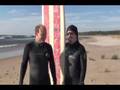 Will Beaton catching some waves with Aqua Doc