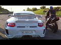 Porsche 9ff. 3.8. vs Yamaha R1  vs GSXR 1000 HD