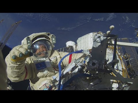 Видео подготовки и запуска российского спутника «Сфера» с борта МКС