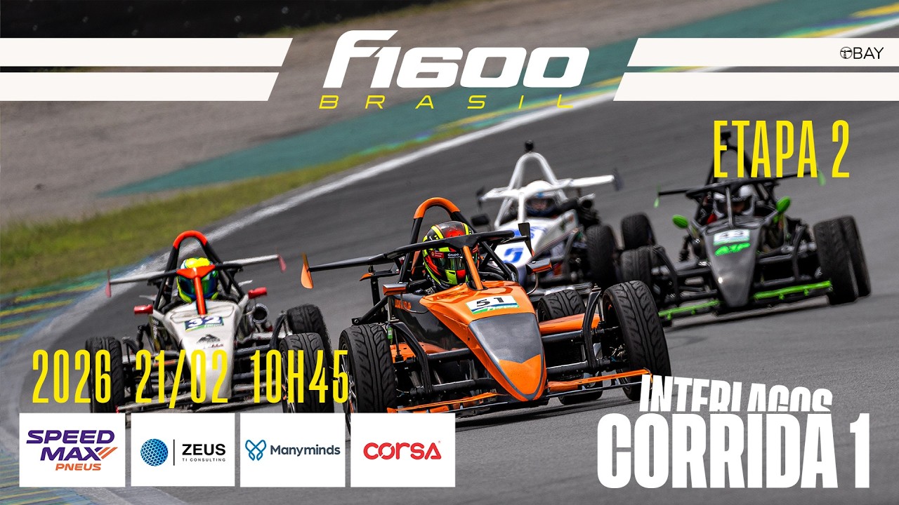 Etapa 02 | 2026 - F1600 - Corrida 1 - Interlagos - AO VIVO