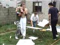 Chokeslam through the table Chokeslam through the table