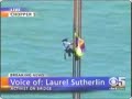 cbs5- golden gate bridge protest - activist on cell phone