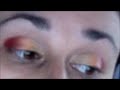 My first tutorial: sunset look with loose eyeshadows