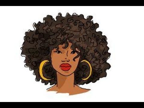 how to draw black hair