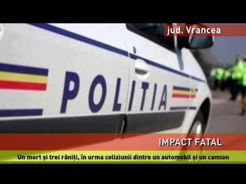 Un mort și trei răniți, într-un grav accident produs în Vrancea