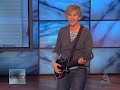 Ellen rocking out with Guitar Hero
