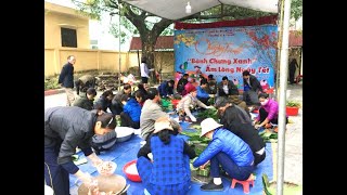 Phường Yên Thanh gói trên 200 bánh chưng tặng hộ nghèo đón tết