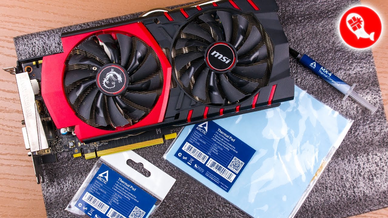 Замена термопрокладок и термопасты видеокарты NVIDIA GTX970 | ARCTIC MX4 из Китая