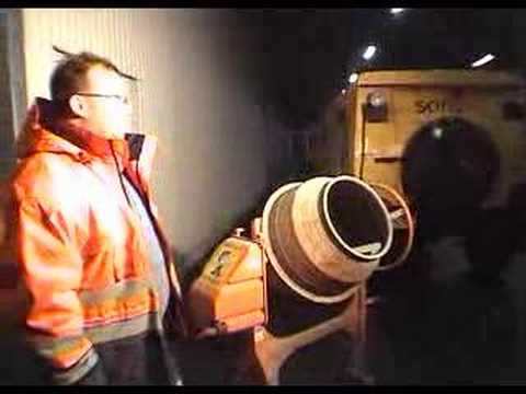mixer - The toughest phone Sonim Xp1 is tested in a cement mixer.