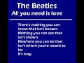 The Beatles - All you need is love [With lyrics]