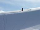 a little hill climb with a little cornice drop, north end of the big horns