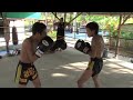 Teenage Muay Thai fighter boxing sparring @ Tiger Muay Thai
