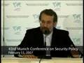 VOA's Vafa Mostaghim asks Ali Larijani a question