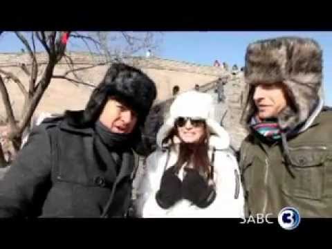 Freezing on the Great Wall of China 