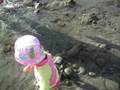 Daddy and bella goes tide pooling in Carlsbad 10-15-08