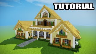 Minecraft - How to build a mansion tutorial - EPIC HOUSE!
