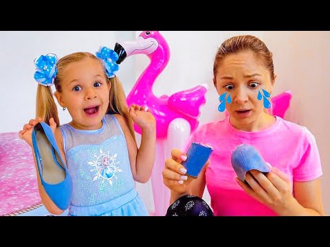 Diana wears Mom's shoes - Fun stories about Diana and her mom