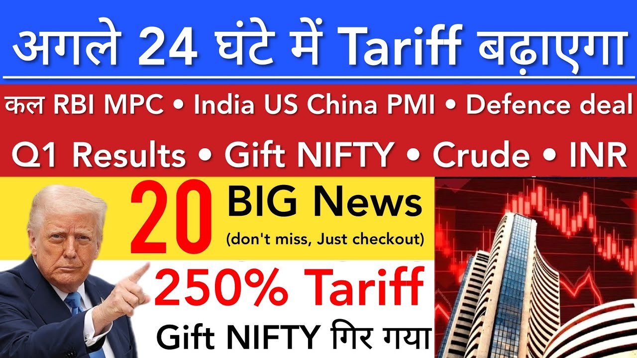 अगले 24 घंटे में TARIFF बढ़ेगा 🔴 TOMORROW SHARE MARKET ANALYSIS LATEST NEWS | STOCK MARKET INDIA