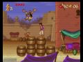 two levels and one bonus round of disney's super nintendo platform game. why not check out our site at www.world-of-games.co.uk game details aladdin - super nintedno/snes developer: capcom publisher: capcom designer: shinji mikami composer: yuki iwai, yuko takehara, setsuo yamamoto release date(s) super nintendo * jp november 26, 1993 * na november 21, 1993 * eu january 27, 1994 snes version differences? the super nintendo version of aladdin unlike the sega mega drive version of the game does not feature the scimitar. instead, the gameplay focuses on jumping on enemies, as well as vaulting off stumps to reach otherwise inaccessible areas, though like the genesis/megadrive version, the player can also throw apples to stun opponents.