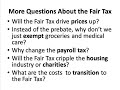 Second, Fair Tax Questions and Advantages