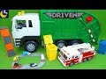 Driven by Battat Recycling Truck Mini Pocket Series 1 Surprise Cars Lights Sounds Fire Truck Toys!