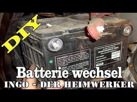 Chrysler Sebring Batterie ausbauen Battery replacement,