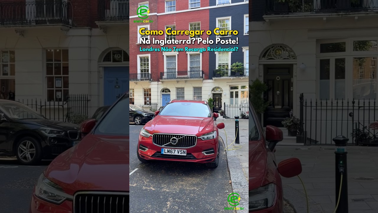 Como Carregar o Carro Na Inglaterra? Pelo Poste! Londres Não Tem Recarga Residencial?⚡️