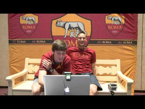 Totti's Google Hangout from Orlando, USA with AS Roma fans from around the world, part 2 Totti's Google Hangout from Orlando, USA with AS Roma fans from around the world, part 2