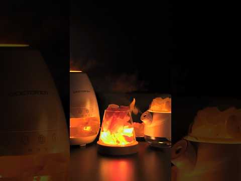 Компактна соляна лампа зі зволожувачем повітря Doctor-101 Half moon з ефектом вогню і теплим підсвічуванням - фото 1 - id-p1747608100