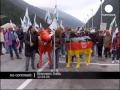 Demonstration in Brennero in Italia
