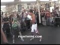 PACQUIAO TRAINS FOR DE LA HOYA