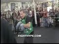 PACQUIAO TRAINS FOR DE LA HOYA