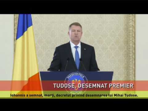 Iohannis a semnat decretul privind desemnarea lui Tudose