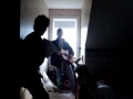 Speacil effects test Man walks threw wall