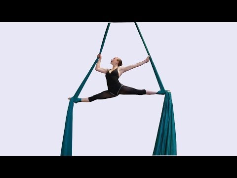 Beautiful aerial silks dancer