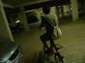Ranga riding Strida folding bike