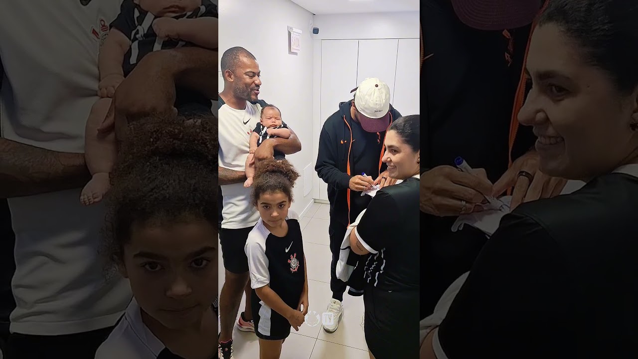 De Yuri para Yuri! 🤣Nosso protagonista conheceu seu pequeno xará em Floripa.🖤#VaiCorinthians