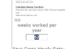 using salary to hourly pay calculator at morecalculators.com