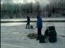 Ice fishing for salmon in Swedish ...
