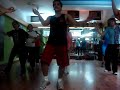 Kiran Sawhney demonstrates bhangra aerobics group class Kiran Sawhney demonstrates bhangra aerobics group class