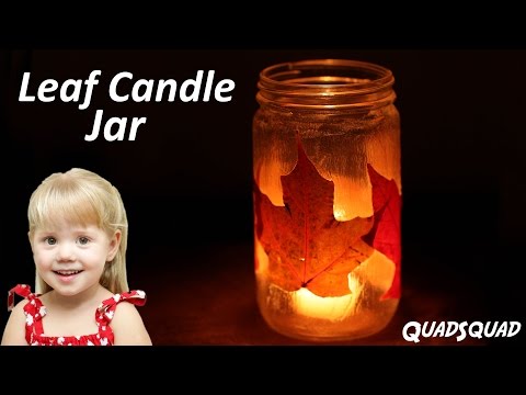 Create a Leaf Candle Jar: So Easy with Mod Podge - Craft Time with Ashley