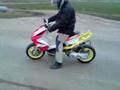 Tim met sprintscooter